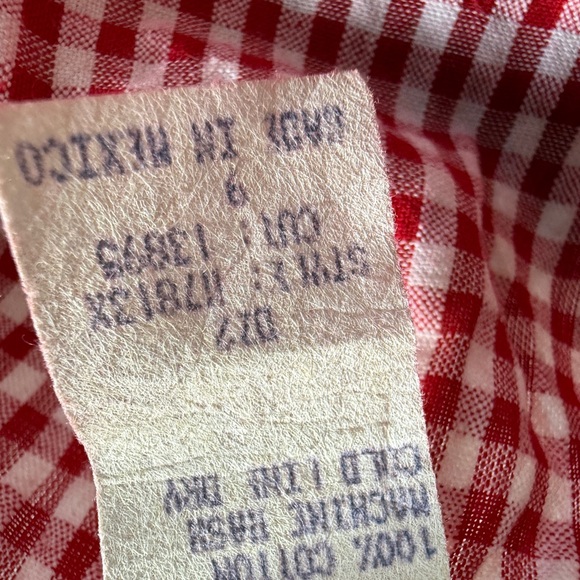 Vintage Rampage 90s Red Gingham Cotton Mini Dress Sleeveless Size Small - Picture 8 of 8